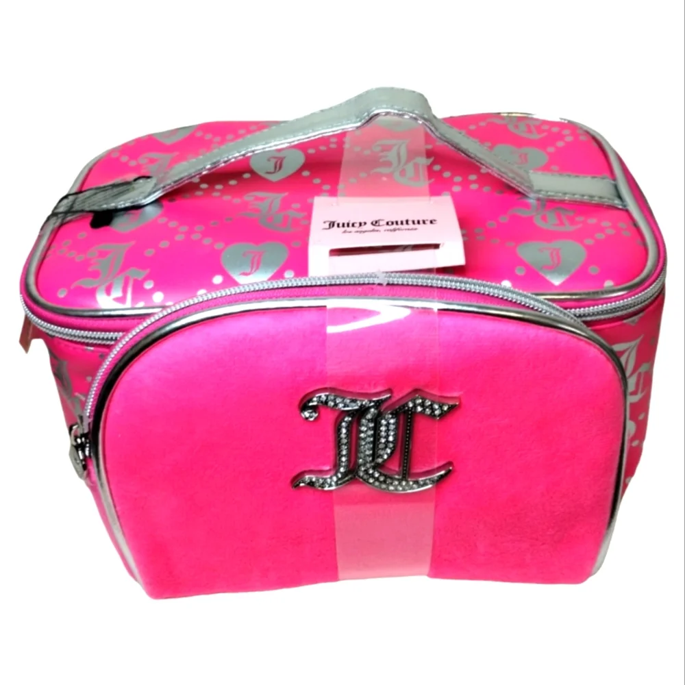 Juicy Couture Make Up Train Case Bag Set